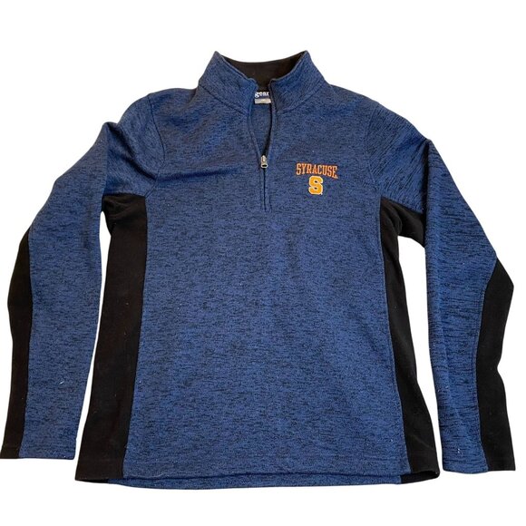 Syracuse University Womens 1/4 Zip Pullover Sweatshirt Small Blue & Black - Picture 1 of 8
